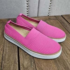 Talbots Hot Pink Mesh Knit Slip Ons